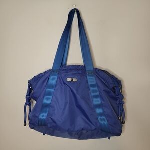 FUL Nylon Drawstring Organizer Carry On Yoga Duffle Bag Royal Blue Large